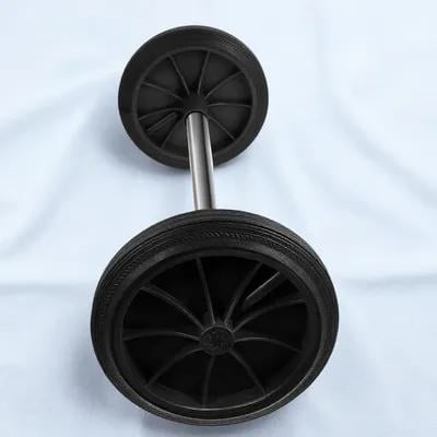 Healifty 1Set Premium Plastic Garbage Can Wheels with Rubber for Efficient Trash Handling