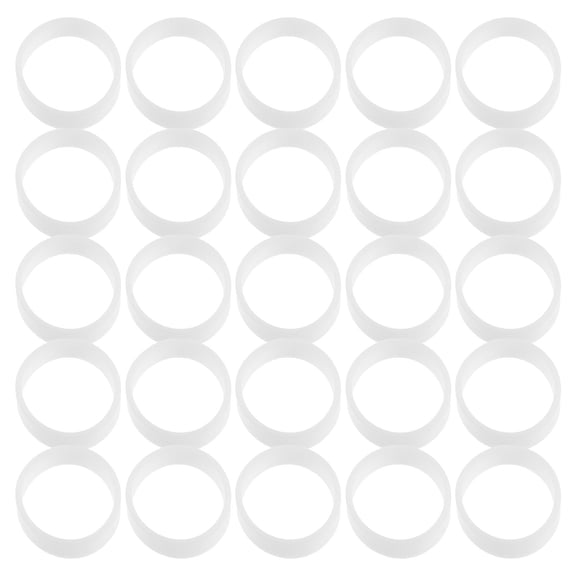 Healifty 1000Pcs White Silicone Cable Rings Reusable Elastic Bands for Data Cable and Wire Ties