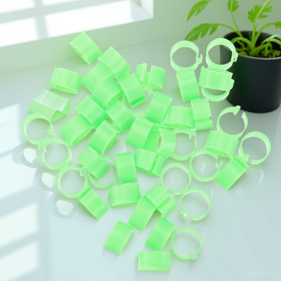 Healifty 100Pcs Green Pigeon Foot Rings Bird Leg Bands Easy to Apply Identification Rings for Pets