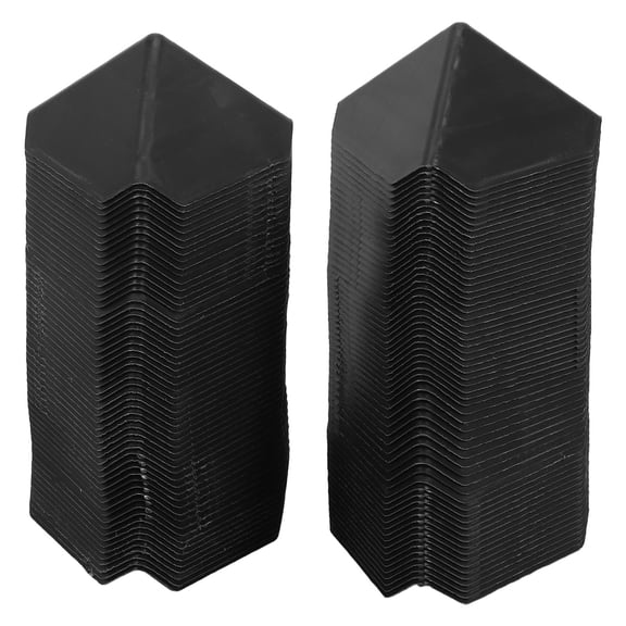 Healifty 100Pcs Reusable Black Plastic Box Edge Protectors for Carton and Luggage Corners