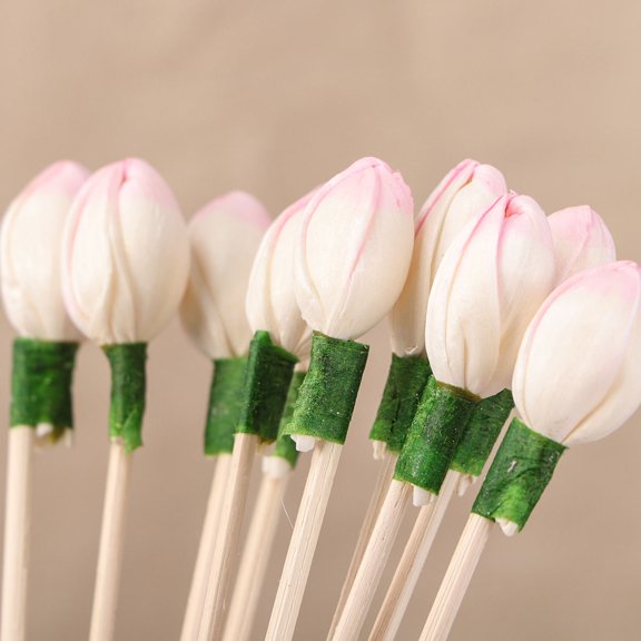 Healifty 10Pcs Beige Flower Rattan Reed Sticks for Diffuser Perfect for Living Room and Office Air Refresh