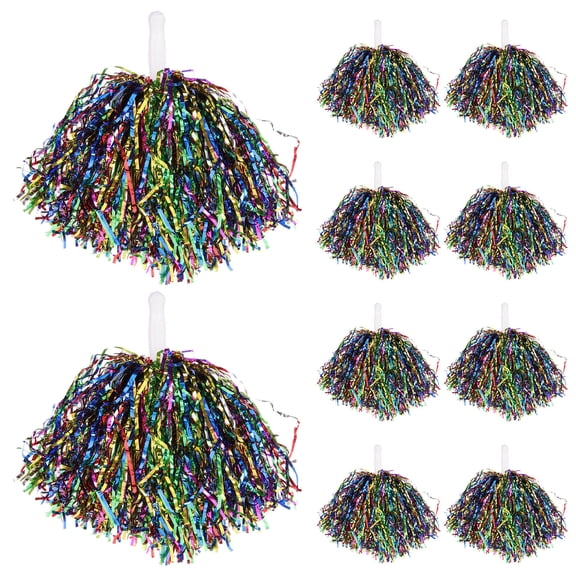 Healifty 10Pcs Cheering Pom Poms Lightweight Reusable Props for Outdoor Sports Meetings