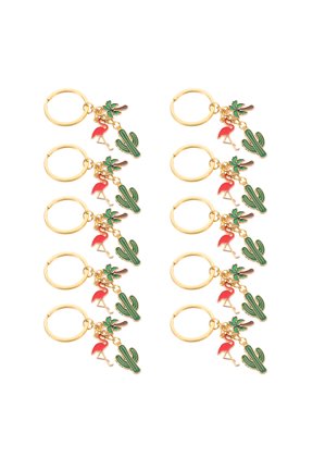 10Pcs Summer Luau Hawaii Party Favor Keychain Tropical Bag Accessories
