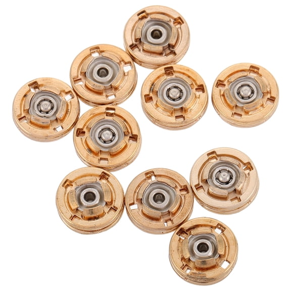 Healifty 10Pcs Golden Metal Snap Buttons for Clothes Sewing Snap Fasteners for Coats