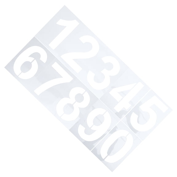 Healifty Durable Pet Number Stencils, Large White, Clear Art Templates, Precision Coating