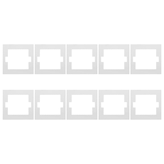 Healifty 10Pcs Outlet Plate Gasket Fireproof Insulation Sealing Panel for Wall Switch White
