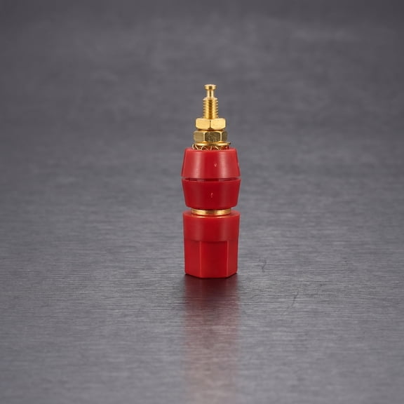 Healifty 10Pcs Red Plated Gold Plated Speaker Binding Posts with M5 Thread for Amplifier and Audio Wiring