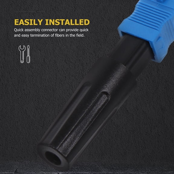 Healifty 10Pcs Single Mode Optic Connector Blue Easy Field Termination Network Connector