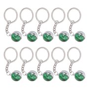 Healifty 10Pcs Four Leaf Clover Keychain Metal Shamrock Pendant for Day