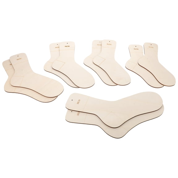 Healifty Wooden Sock Blocking Set Sizes 30-39 for Knitting Projects