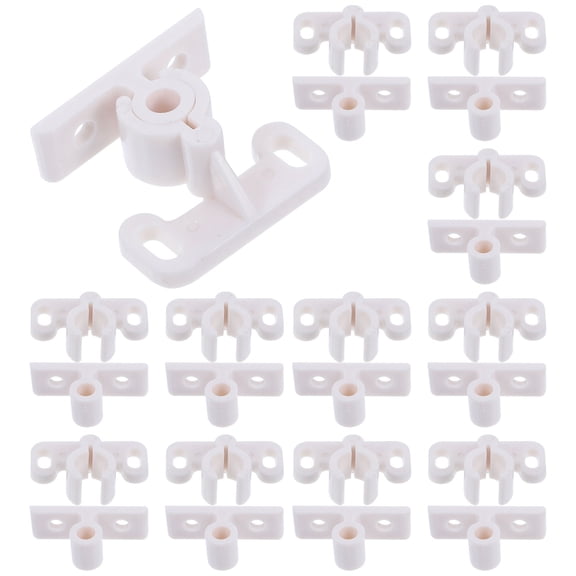 Healifty 12Pcs Plastic Ball Catch Door Roller Latch for Home Furniture Cabinet Use White