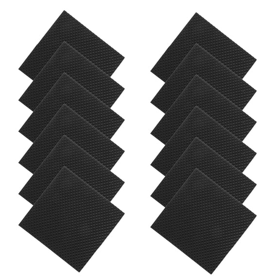 Healifty 12-Piece Furniture Levelers Feet Pads, Rubber Shims for Pool Table Legs, Stabilizing Black