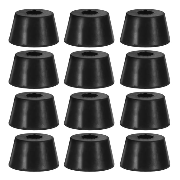 Healifty 12Pcs Round Rubber Speaker Isolation Pads for Studio Monitor and Audio Equipment Support