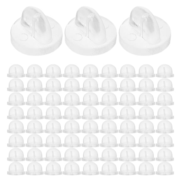 Healifty 150Pcs Soft Flexible Rubber Pin Backs for Lapel Pins Secure Locking Clasp with Clear Organizer Case
