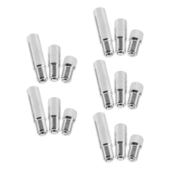 Healifty 15Pcs Durable Copper Tire Valve Extenders with Tight Air Seal for Vehicle Wheels