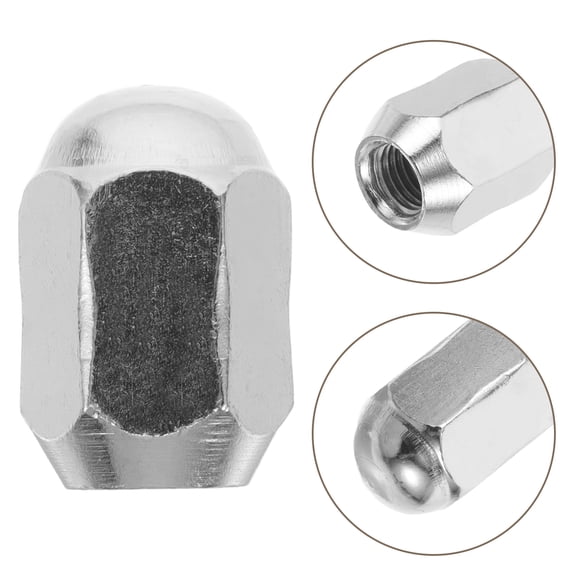 Healifty 16Pcs Plated Silver Metal Trailer Wheel Lug Nuts Corrosion Resistant Durable for Atv and Boat Trailer