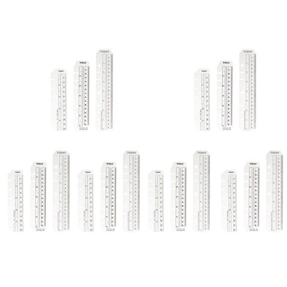 Healifty 18Pcs Versatile Transparent Plastic Bookmark and Page Marker