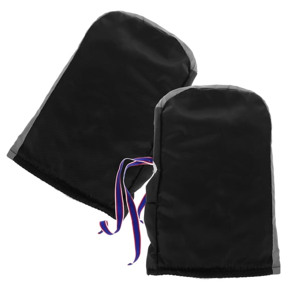 Healifty Black Silk Cotton Motorcycle Hand Warmers for Cold Weather 1Pair