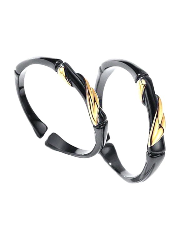 Black Copper Couple Finger Stylish Decorative Accessories for Men and Women Eye-Catching Design