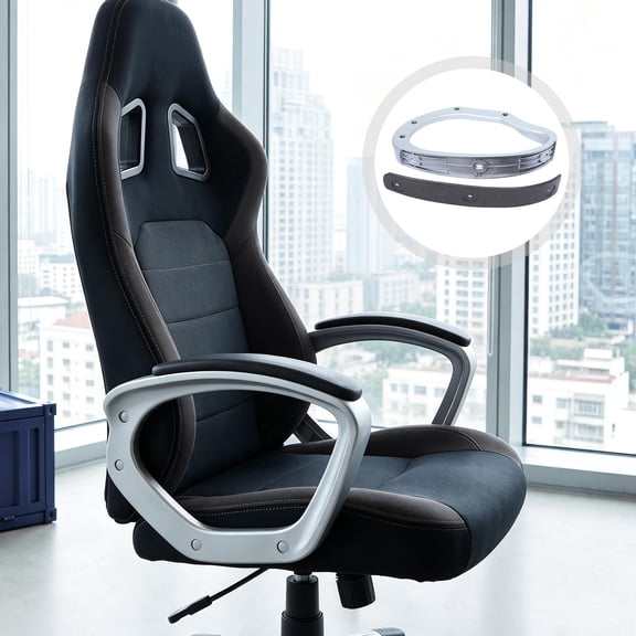 Healifty 1Pair Replacement Armrest for Desk Chair in Black Plastic Fits Gaming and Office Chairs