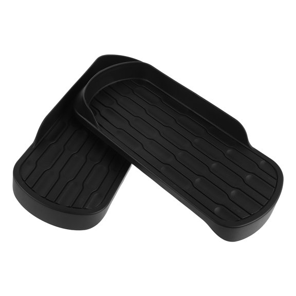 Healifty 1Pair Rowing Machine Pedals Replacement Parts Non Slip Black Fitness Equipment Accessories for Gym Workouts