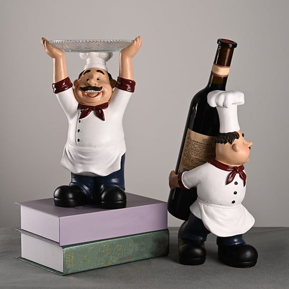 Healifty 1Pc Decorative Resin Chef Figure for Indoor Environment Enhancing Multi Color