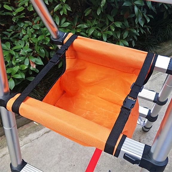 Healifty 1Pc Orange Herringbone Ladder Bag Rewashable Wear Resistant Tool Storage Organizer