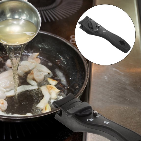 Healifty Black Bakelite Pan Grip Handle Ergonomic and Easy Installation