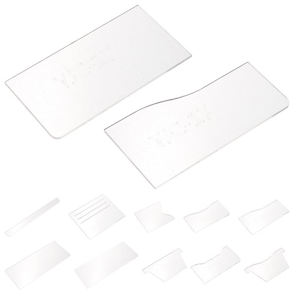 Healifty 1Set Durable Acrylic Wallet Production Template for DIY Wallet Patterns