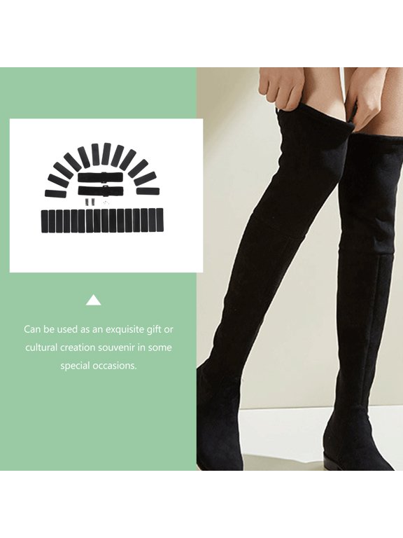 Adjustable Boot Straps Black Anti-Slip Easy to Attach for Boots 1Set