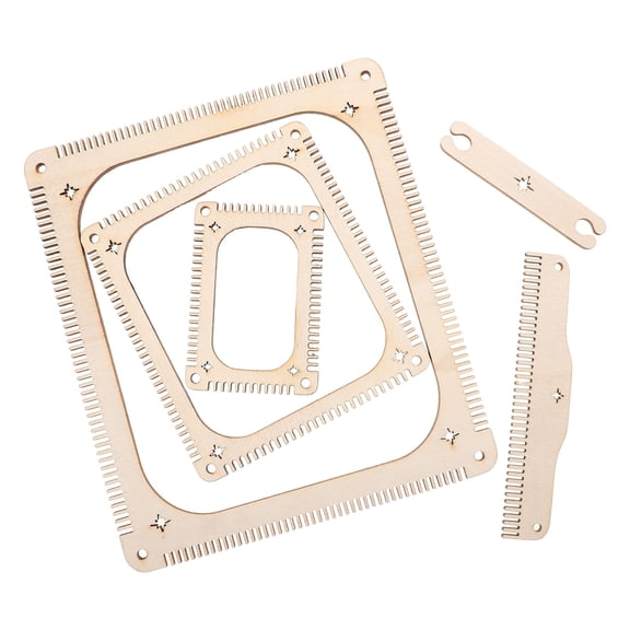 Healifty Stable Wood Weaving Board Kit Effortless Assembly DIY Creativity 1Set