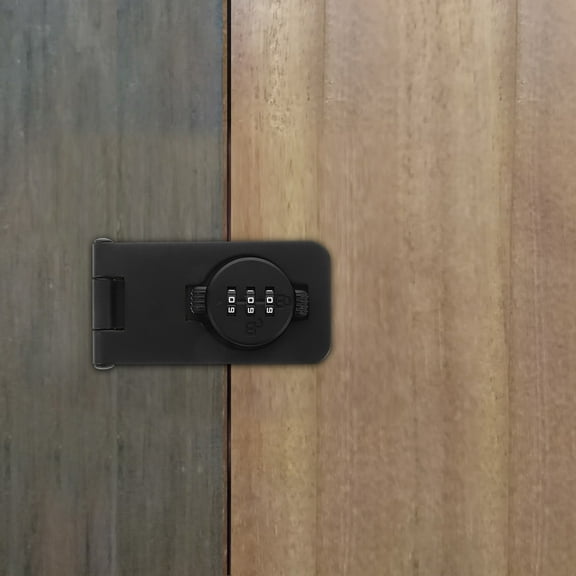 Healifty 1Set Portable Keyless Combination Lock Latch for Office Desk Cabinet Drawer Black