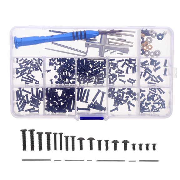 Healifty 1Sets Rc Car Screw Bolt Set with Complete Repair Tools and Compact Storage Box
