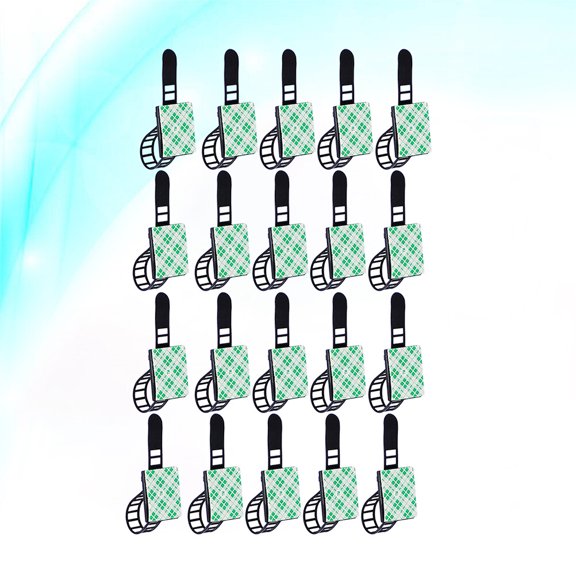 Healifty 20 Pcs Self Adhesive Cable Holder Wire Management Solution Black for Users Needing Cable Organization