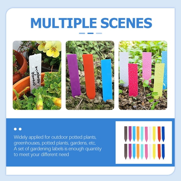 Healifty 200 Pcs Flower Markers Gardening Tags PP Assorted Color for Identifying Plants