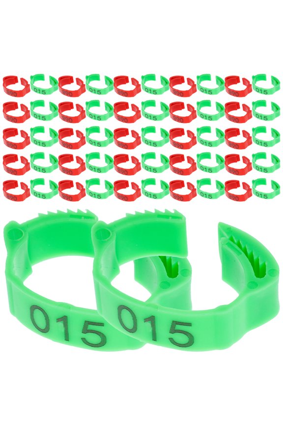200Pcs Numbered Chicken Leg Tags Plastic for Poultry Breeders