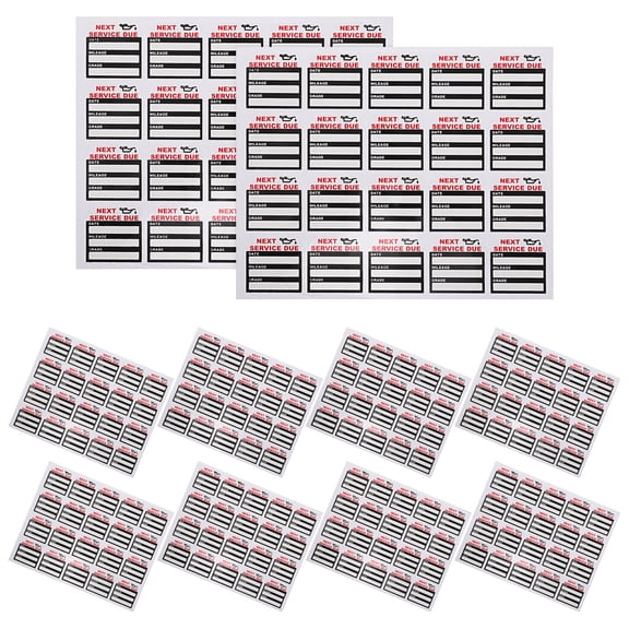 Healifty 200Pcs Vehicle Service Reminder Labels Static Cling Oil Change Stickers for Auto and Truck Use