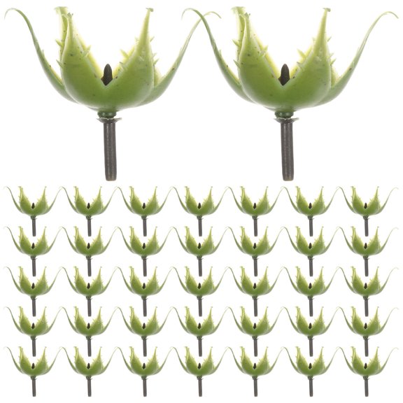 Healifty 200Set High Realism Green Artificial Flower Calyxes Plastic Receptacles for Craft Arrangements