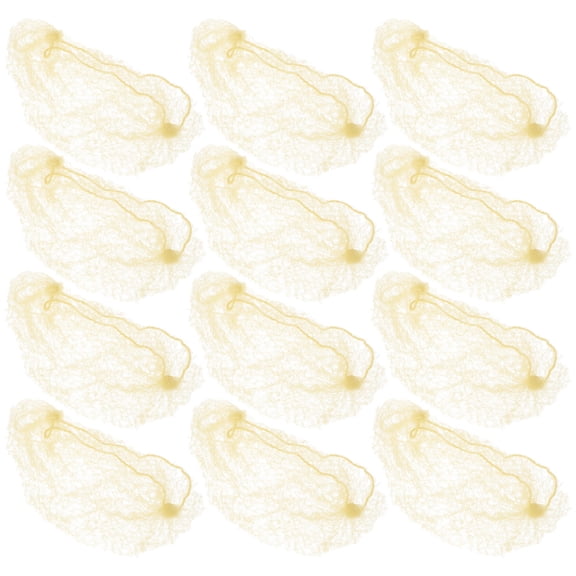 Healifty 20Pcs Elastic Invisible Hair Nets Khaki Fine Mesh Caps for Secure Hair Buns and Wig Styling