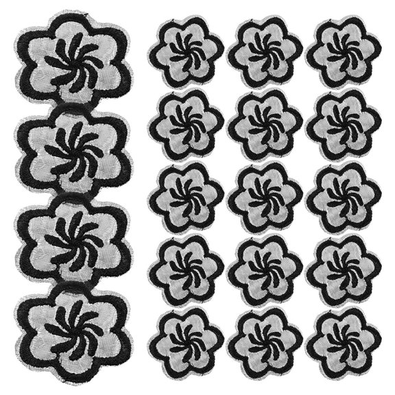 Healifty 20Pcs Multi Function Black Clothes Patches for Repair and Decoration