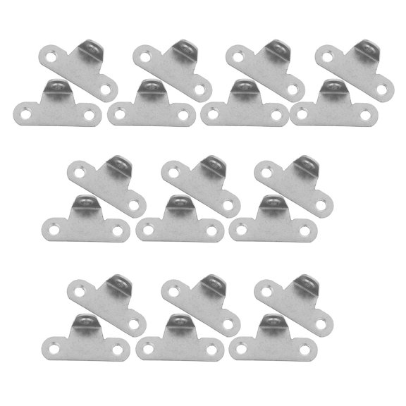 Healifty Right Angle Support Plate Plated Silver Carbon Steel for Home Gas Strut Mounting Versatile Use