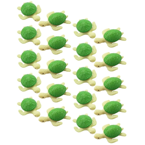Healifty mini sea turtle figurines Light Green Resin Terrarium Decor 20 Pcs