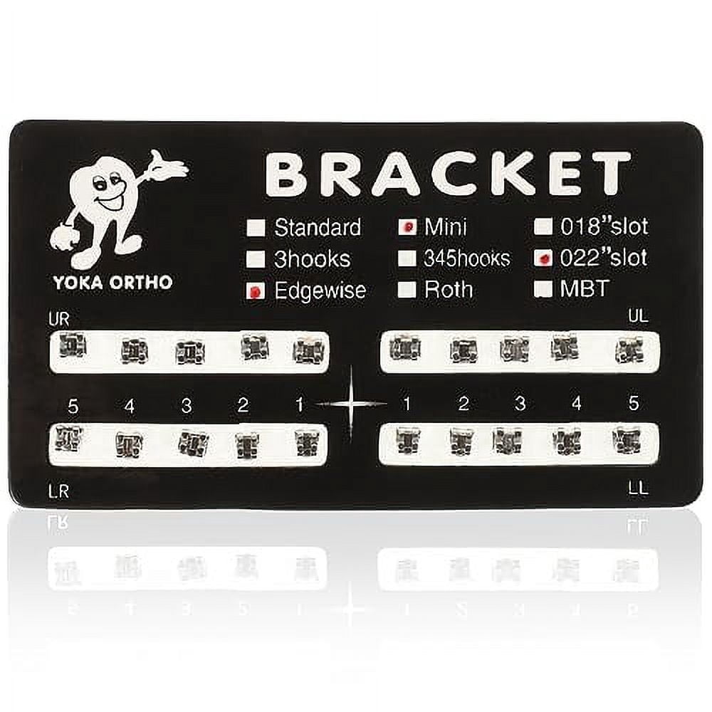 Healifty 20Pcs Tooth Brace Brackets Orthodontic Brackets Stainless Steel Tooth Brace Holder Accessories for Orthodontic Tooth Brace