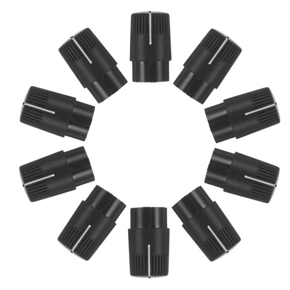 Healifty Compact Control Knob for Amplifiers and Mixers Black Plastic 20Pcs