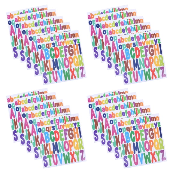 Healifty Uppercase Alphabet Stickers Multicolor Adhesive Letters for Notebooks Laptops and Journals