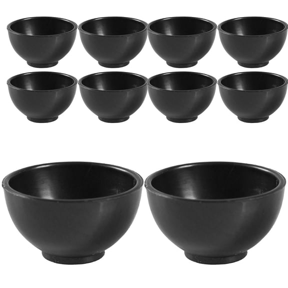 Healifty 20pcs Mini House Bowls Set Plastic Tiny Bowl Realistic Dollhouse Decoration DIY Food Play Container