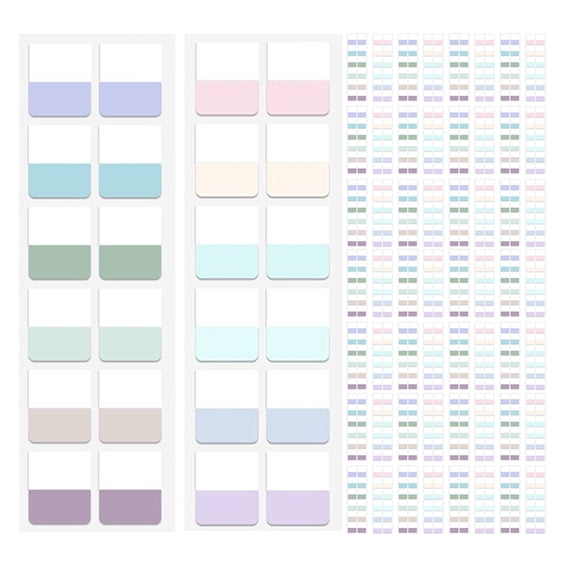 Healifty Adhesive Index Tabs Multi Color Pet for Home Filing Notebooks 240Pcs