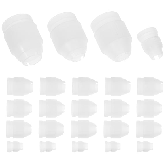 Healifty 24Pcs Clear Piping Converter Couplers for Easy Connection of Nozzles and Piping Bags