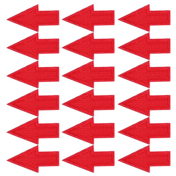Healifty 25-Pack Red Arrow Embroidery Patches for Clothes, Sew- or Iron- Versatile Fabric Appliques