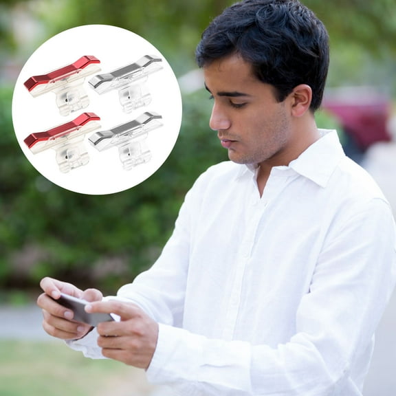 Healifty 2Pairs Mobile Game Aim Key Red Phone Trigger Buttons with Stable Non Shifting Design